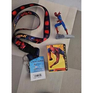 (3) Marvel Spiderman 1" Reversible Lanyard NEW WinCraft,cards,figure, Trl8#75